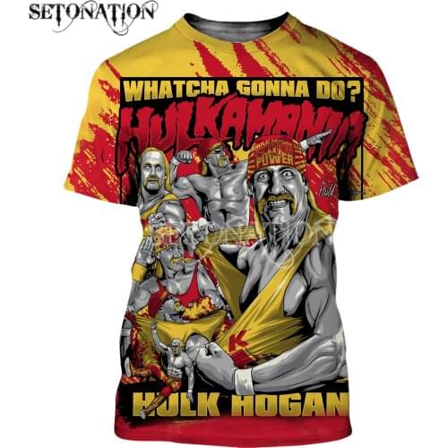 Hulk Hogan men/women New fashion cool 3D printed t-shirts casual Harajuku style tshirt streetwear tops dropshipping