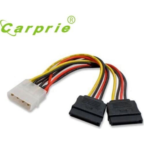 Molex to SATA Power Y Splitter Adaptor Cable Lead 2 Way 4 Pin To 2 x 15 Pin 2017 New Hot Wholesale Price_KXL0511