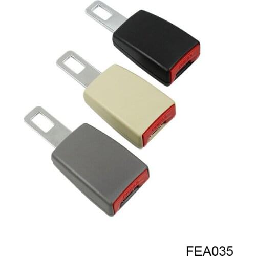 L=120mm Rigid Car Safety Seat Belt Buckle Extender Tongue Width 21.5mm Color Black Gray Beige FEA035