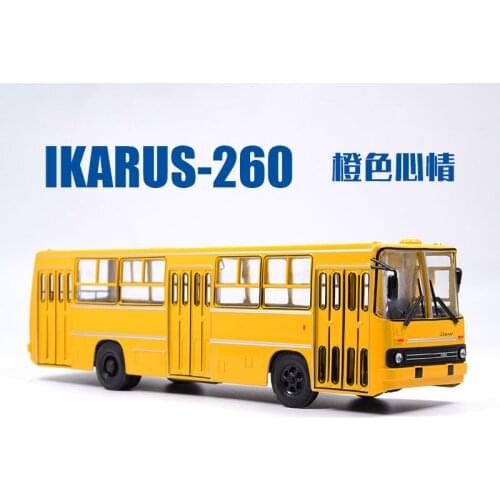 Diecast 1:43 Ratio Russian City Passenger Car Ikarus-260 Alloy Bus Static Display Gift Toys 18 Years Old Collection