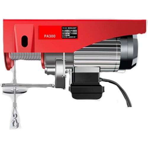 PA300 Household Miniature Electric Hoist Crane 220V/650W Portable Remote Control Jack With Wire Flat Winch Jack
