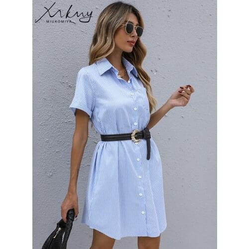 MiuKoMiYa Fashionable Shirt Dresses