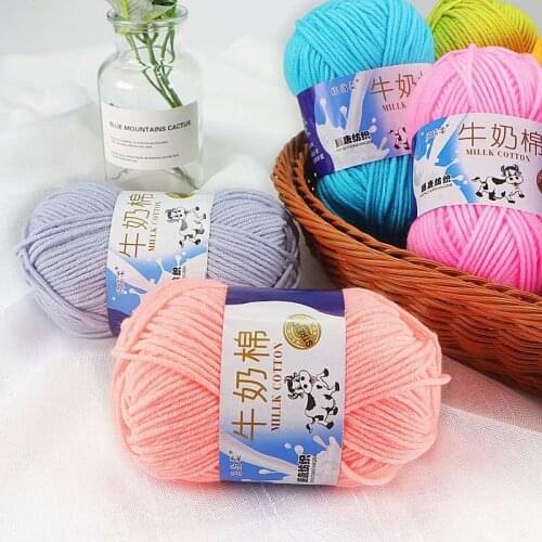 84 Colors Milk Cotton Yarn Hand Scarf Hat Gloves Knitting Soft Comfortable Wool Blended Yarn Blanket Crochet Knitting