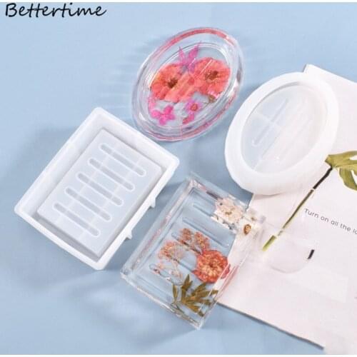 Soap Storage Box Silicone Mould Crystal Epoxy Resin Mold DIY Handmade Craft Tool B36D