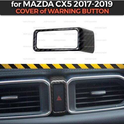 Cover of warning button case for Mazda CX5 2017-2019 ABS plastic molding decoration car styling interior
