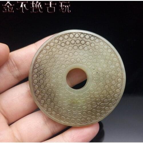 Jade from Xiuyu, antique jade, jade, Bi transportation, safety protection, dot jade pendant