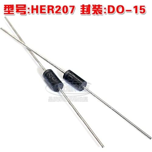 New HER207 DO-15 Fast Recovery Rectifier Diode Output 800V 2A High Power Line