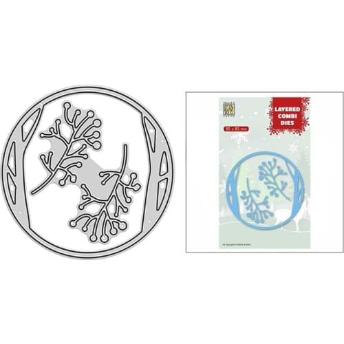 2021 New Mistletoe Tree Circle Metal Cutting Dies for DIY Scrapbooking Decor and Card Making Paper Craft Embossing No Stamps