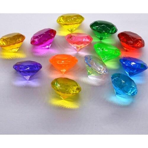 30mm Crystal Diamond Birthday Wedding Home Decor Party Jewelry Ornament DIY Art Centerpiece Craft Clear Gems Pirate Props