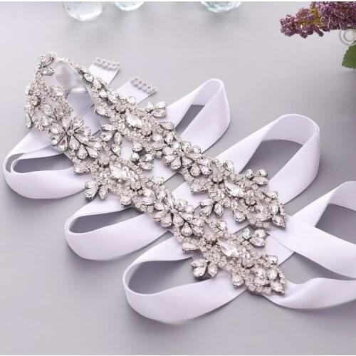 S463 Miss Dress Belt Wedding Belts Rhinestones Bridal Dress Accessories Women Sash for Prom Evening Dresses Bridal Dress Belts