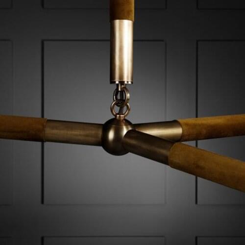 Light luxury retro bedroom living room model room hotel big fashion simple personality creative dining table chandelier