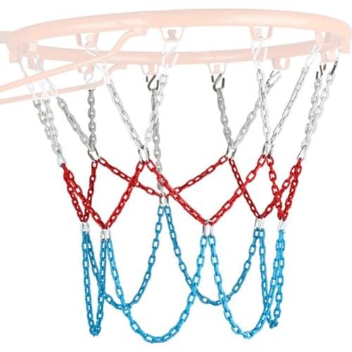 Basketball Hoop Replacement Nets, Heavy Duty Stainless Steel Chain Basketball Net, Fit For Most Standard Hoops, For Sweetie