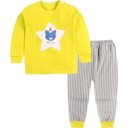 Unini-yun 2Pcs/Set Adorable Autumn Newborn Baby Girls Boys Casual Pullover Clothes Sets Long Sleeve Toddler Boys Clothing Set