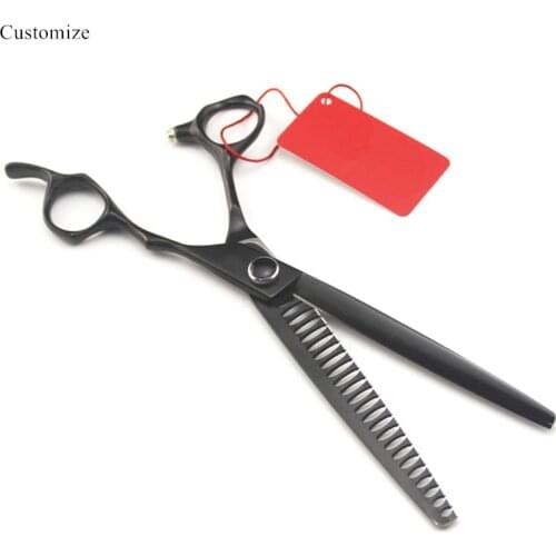 Customize logo japan 7.5 '' 26 teeth Pet dog grooming hair scissors hairdressing thinning barber makas cut shears pet scissors
