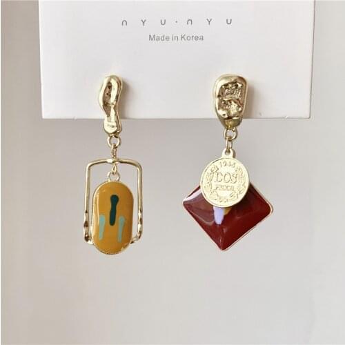 Adolph Metal Irregular Drop Earrings For Women 2020 New Trendy Square Statement Summer Cute Korean Earring Fashion Jewelry Gifts