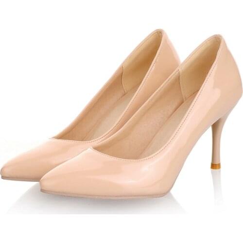 Big Size Pointed and shallow single shoes ladies high heels women shoes woman pumps