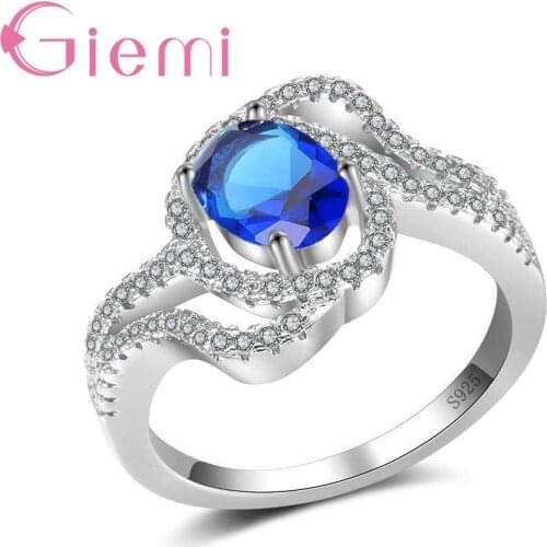 Top 925 Silver -Silver-Jewelry for Women Shiny Full Clear Zircon Finger Rings 4 Color Option Female Party Engagement Anel