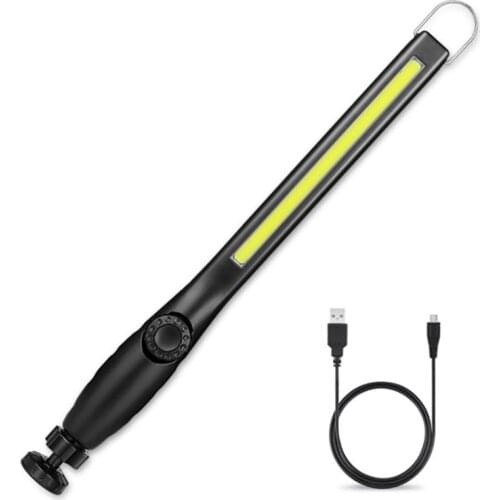 1 Set 10W COB LED Work Lights With Hook Stepless Dimming Magnetic Inspection Light, USB Emergency Lamp Flashlight For Car Repair