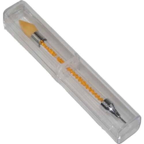 1pcs/set Crystal Beads Dual-ended Nail Dotting Pen Nail Rhinestone Studs Picker Pink Dotting Pen Nail Art DIY Design Tool