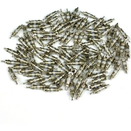 100Pcs R12 Schrader Valve Core for Auto A/C Air Conditioning / Bike Bicycle Tire / HVAC Replacement