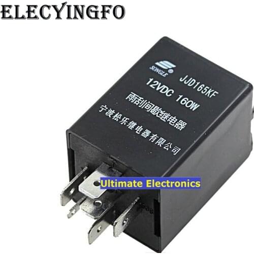 2pcs JJD165KF-12VDC 160W wiper intermittent relay DC10-15V