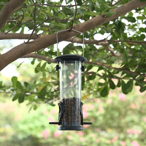 2pcs Hanging Wild Bird Feeder Seed Nut Fat Ball Feeding Station Plastic Supplies Products Park Garden Tree Container Supplies