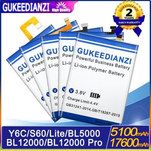 Mobile Battery For DOOGEE Y6 C Y6C 5.5inch/ S60 and S60 Lite For DOOGEE BL5000 BL12000 /BL12000 Pro Replacement Batteria +Tool