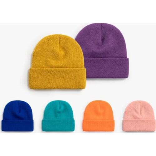 Acrylic Mens and Womens Fashion Hat Wool Knitting Casual Versatile Simple Ear Protection Warm Autumn and Winter Hat