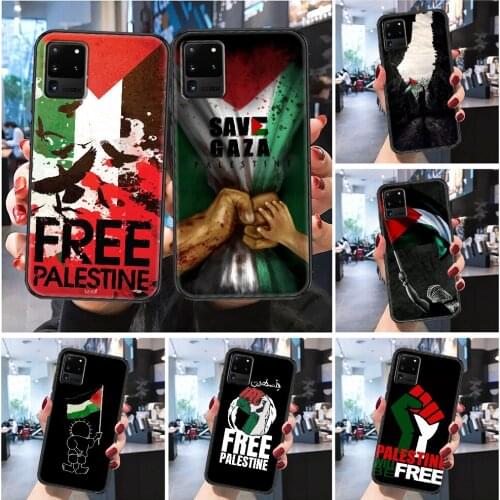 Palestine Mark Flag Phone case For Samsung Galaxy Note 4 8 9 10 20 S8 S9 S10 S10E S20 Plus UITRA Ultra Frosted black silicone