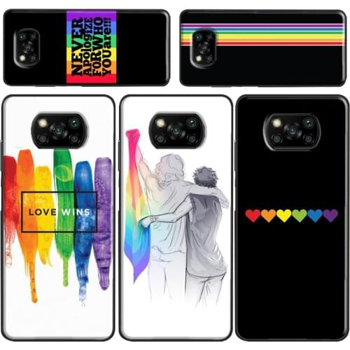 Gay Pride Flag Case For Xiaomi Poco X3 F2 Pro Case For Redmi Note 9 8 Pro 7 A 8T 9S 9C Mi Note 10 Lite