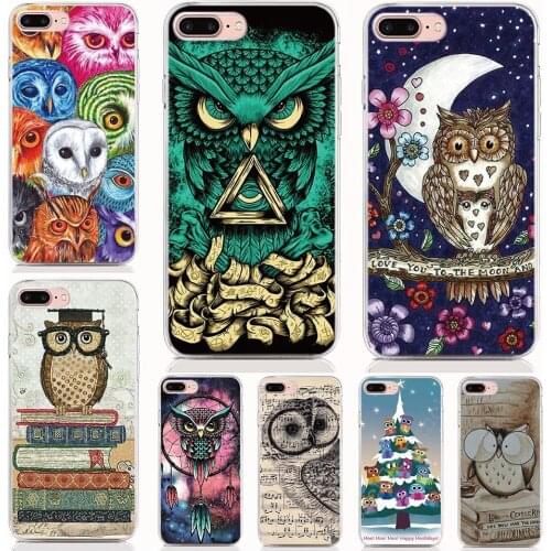 For One Plus 6 5 5T X 3 2 one Soft Tpu Silicone Case Print Owl Back Cover Protective Coque Shell Phone Cases