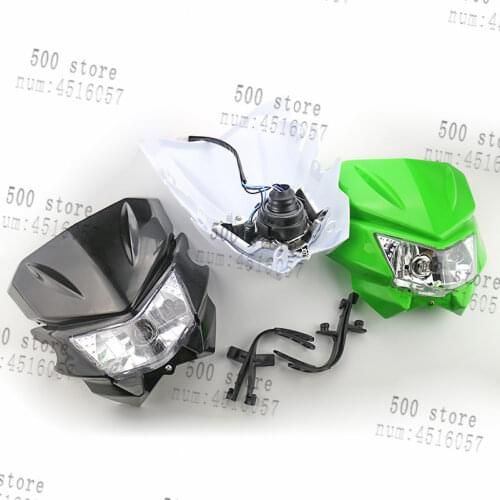 Motorcycle Motocross Headlight For Kawasaki KLX KX 110 WR250F WR450F Headlight Headlamp Dirt Bikes Off Road black