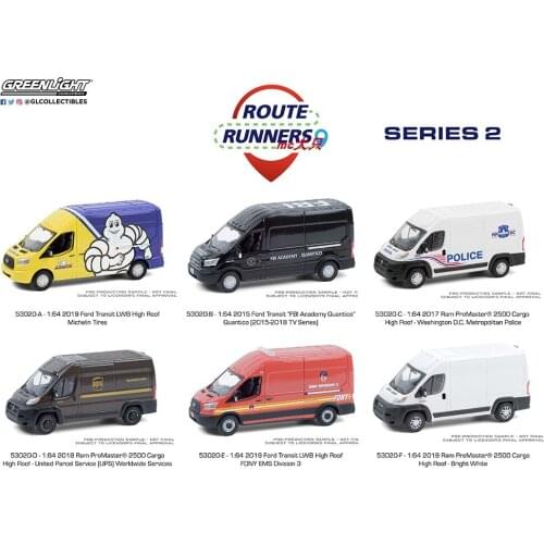 GreenLight 1:64 Rou te Runners Series 2 Alloy model Vintage car Metal toys for childen kids diecast gift