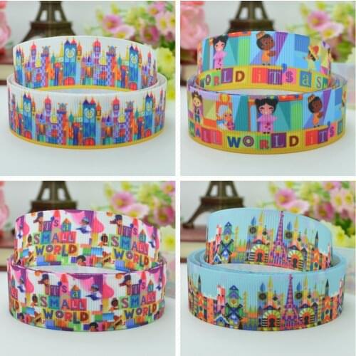 10 Yards 22mm 7/8" cute cartoon Printed grosgrain ribbon hair bow Headwear DIY hair accessories retail