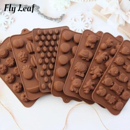Fly Leaf DIY Chocolate Silicone Molds 3D Animal Love Candy Fondant Pudding Mould Cookie Cake Decoration Mold Baking Accessories