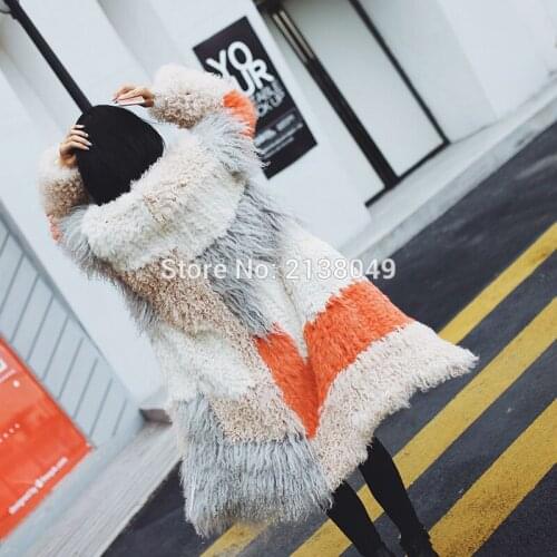 SF0168 Ukrain Stock Vogue Fashion Style New Arrival Russia Real Fur Overcoats Lady Winter Coats/ Fashion Women Coats Winter