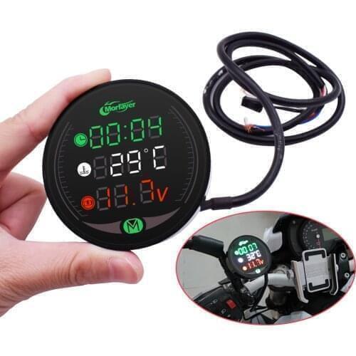 Motorcycle Gauge Display Table Voltmeter Water Temp Clock Time Charge For KAWASAKI NINJA 650R ER6F ER6N ZZR1200 ER5 GPZ500 EX500