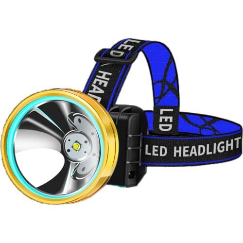 The head-mounted headlight glare bright rechargeable led night fishing private household small flashlight lamp induction