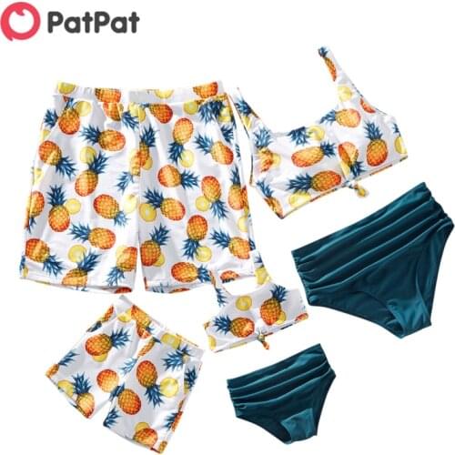 PatPat Family Look Pineapple Print Matching Swimsuits