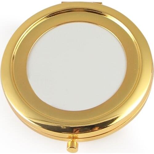 Hollow dark gold Compact Mirror Cosmetic Make Up Mirror Pocket Compacts For DIY 18410-2