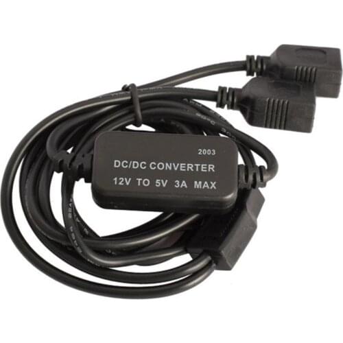 15W Dual USB Voltage Adaptor Converter 12V to 5V 3A MAX 15W Double USB DC-DC Buck Converter Step Down Module Car Accessaries