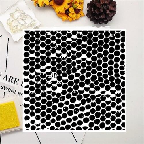 20Pcs 14*14CM Honeycomb Transparent Clear Stamp Silicone Stamp/Seal DIY Scrapbooking/Photo Album Easter Stamp Sheets Bulk Deals
