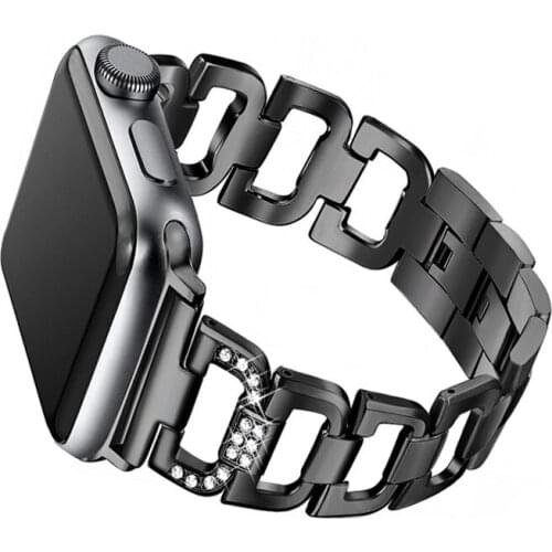 Strap for apple watch 4 5 band 42mm 38mm 44mm 40mm iwatch band series 4/3/2/1 stainless steel metal watchband noble bracelet