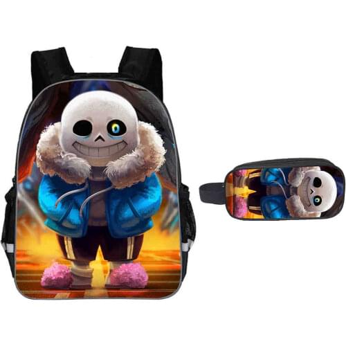 16 Inch Undertale Backpack for Teenage Girls Boys Book Bag Mochila Travel Bag Undertale Children School Backpacks mochilaS