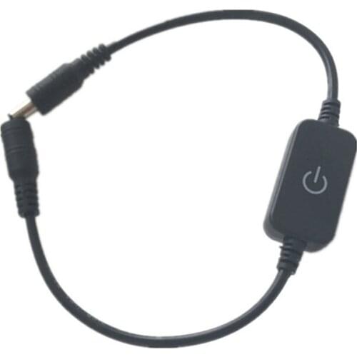 LED strip touch dimmer brightness control led dimmer switch Black white DC Female & Male Plug For Single Color LED Strip Lamp