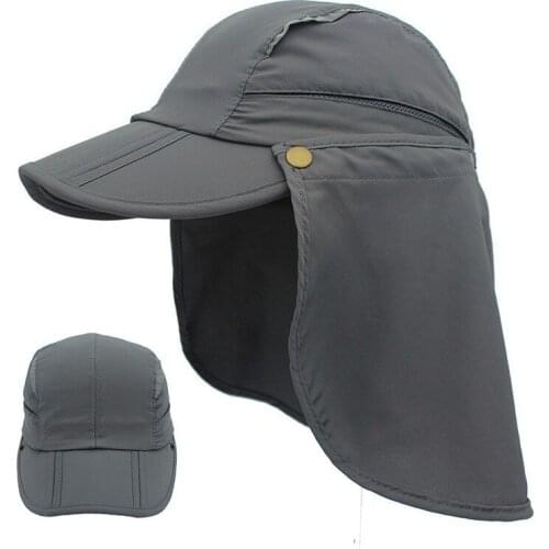 Outdoor Sport Detachable Sun Hat Men Women Go Fishing Climbing Riding Breathable Sunscreen Neck Sunshade Reflective At Night Cap