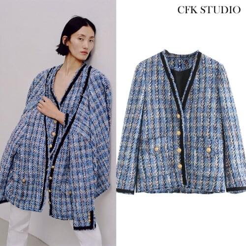 YAHONG&DO Women's Tweed Coats