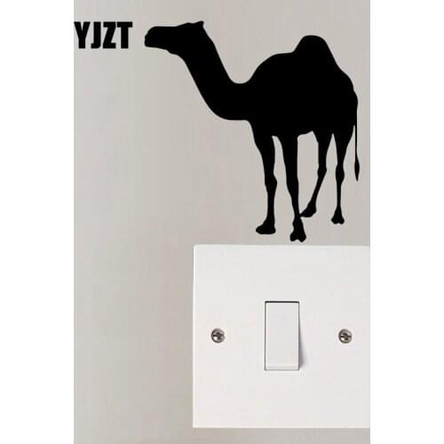 YJZT Camel Animal Cool Africa Art Decals Vinyl Wall Switch Sticker Home Room Decor 17SS0017