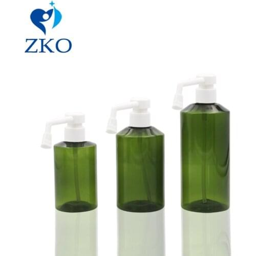 1pcs 100/150/200ml Green Sloping Shoulder Bottle Plastic Medical Rotatable Long Nozzle Lotion Sprayer Pump Bottle Free Shipping