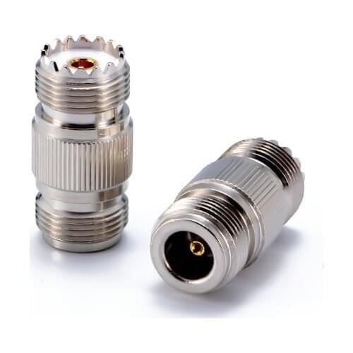 1pcs New N Female to UHF SO-239 SO239 Female Jack Coaxia Straight RF Adapter Connectors